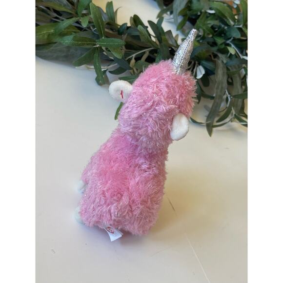 TY BEANIE BABY Lama the Pink Unicorn Plush Stuffed Animal 9" - Picture 3 of 6